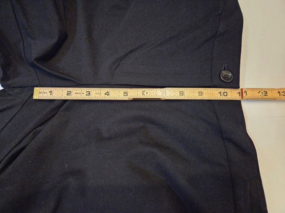 NWT Eileen Fisher Black Wide Leg Ankle Pants 10 Stretch Crepe Quiet Luxury - Picture 8 of 9